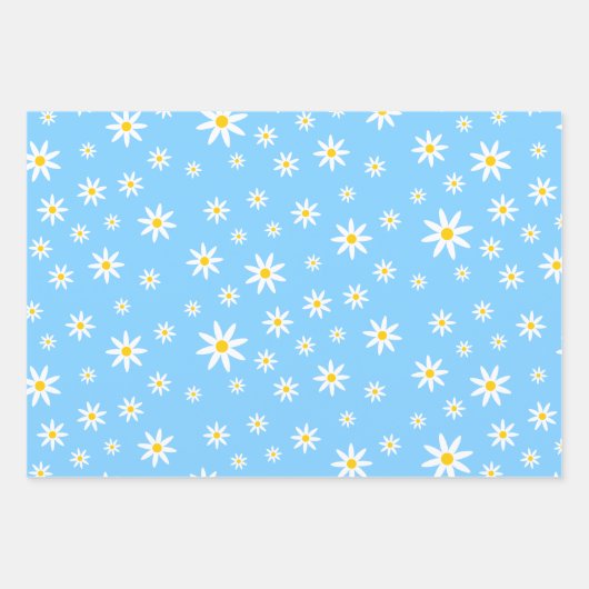 Pastel Daisy Wrapping Paper Set Geschenkpapier Set (Vorderseite 2)