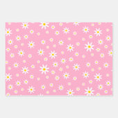 Pastel Daisy Wrapping Paper Set Geschenkpapier Set (Vorderseite)