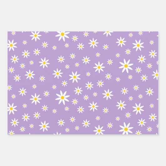 Pastel Daisy Wrapping Paper Set Geschenkpapier Set (Vorderseite 3)
