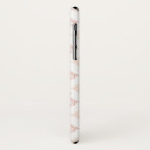 Pastel Damask Blush Pink Niedlicher Anfangsname Case-Mate iPhone Hülle (Hinten/Links)
