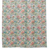 Pastel Damask Curtain Rococo Elegance for Bath Duschvorhang (Vorderseite)