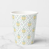 Pastel Damask Ostereier Muster Pappbecher (Vorderseite)