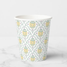 Pastel Damask Ostereier Muster Pappbecher