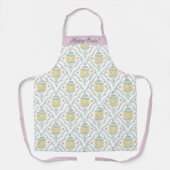 Pastel Damask Ostereier Muster Schürze (Vorderseite)