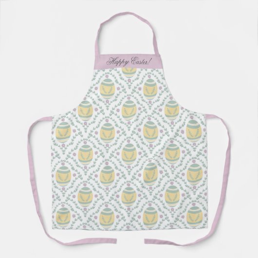Pastel Damask Ostereier Muster Schürze (Vorderseite)