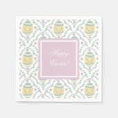 Pastel Damask Ostereier Muster Serviette (Vorderseite)