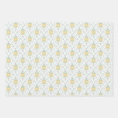 Pastel Damask Ostereier Muster Wrapping Papier (Vorderseite)