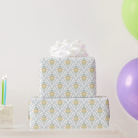 Pastel Damask Ostereier Muster Wrapping Papier Geschenkpapier (Partygeschenke)
