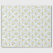 Pastel Damask Ostereier Muster Wrapping Papier Geschenkpapier (Flach)