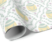 Pastel Damask Ostereier Muster Wrapping Papier Geschenkpapier (Rolleneckpunkt)