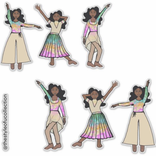 Pastel  Dancer #1 Aufkleber (Vorderseite)