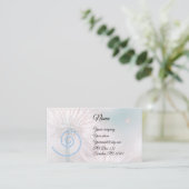 Pastel Dandela und Blue Diamonds Business Card Visitenkarte (Stehend Vorderseite)