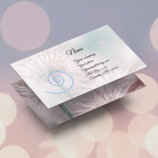 Pastel Dandela und Blue Diamonds Business Card Visitenkarte