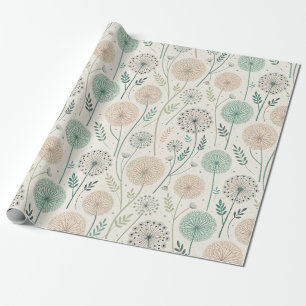 Pastel Dandelion Dreams - Whimsical Floral (2) Geschenkpapier