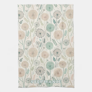Pastel Dandelion Dreams - Whimsical Floral (2) Geschirrtuch