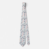Pastel Dandelion Dreams - Whimsical Floral Krawatte (Vorderseite)