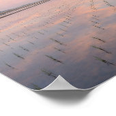 Pastel Dawn Rice Fields Poster - Serene Water (Ecke)