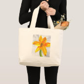 Pastel Day Lily Jumbo Stoffbeutel (Vorderseite (Produkt))