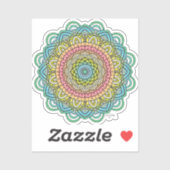 Pastel Defleur Mandala Aufkleber (Blatt)