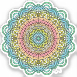 Pastel Defleur Mandala Aufkleber
