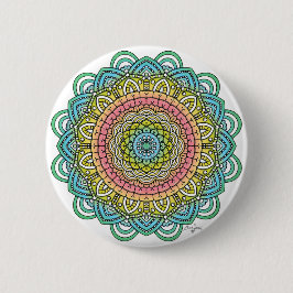 Pastel Defleur Mandala Button
