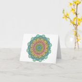 Pastel Defleur Mandala Karte (Gelbe Blume)