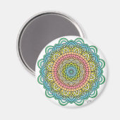 Pastel Defleur Mandala Magnet (Vorderseite/Rückseite)