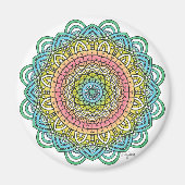Pastel Defleur Mandala Magnet (Vorne)