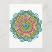 Pastel Defleur Mandala Postkarte (Vorderseite)
