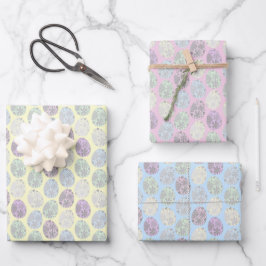 Pastel dekorierte Ostereier Geschenkpapier Set