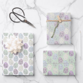 Pastel dekorierte Ostereier Geschenkpapier Set
