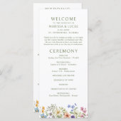 Pastel Delicate Wildblumen Hochzeitsprogramm (Vorne/Hinten)