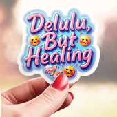 Pastel Delulu, aber heilen Aufkleber