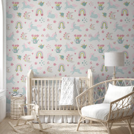 Pastel: Der serene Einhorngarten Tapete