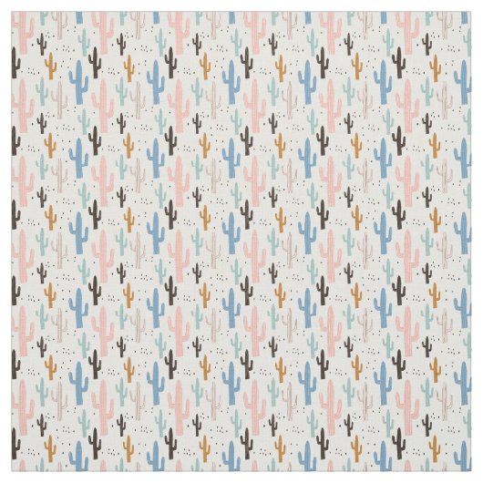 Pastel Desert Saguaro Cactus Pattern for DIY Mask Stoff (Muster)