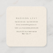 Pastel Designer Artist Blume Muster Ladys Telefonnummerkarte (Rückseite)