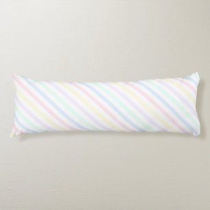 Pastel Diagonal Candy Stripes Seitenschläferkissen