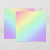 Pastel Diagonal Rainbow Gradient Mitteilungskarte (Vorne/Hinten)