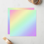 Pastel Diagonal Rainbow Gradient Mitteilungskarte (Vorderseite/Rückseite Beispiel)