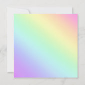 Pastel Diagonal Rainbow Gradient Mitteilungskarte (Rückseite)