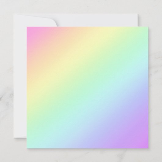 Pastel Diagonal Rainbow Gradient Mitteilungskarte (Vorderseite)