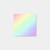 Pastel Diagonal Rainbow Gradient Post-it Klebezettel (Vorderseite)