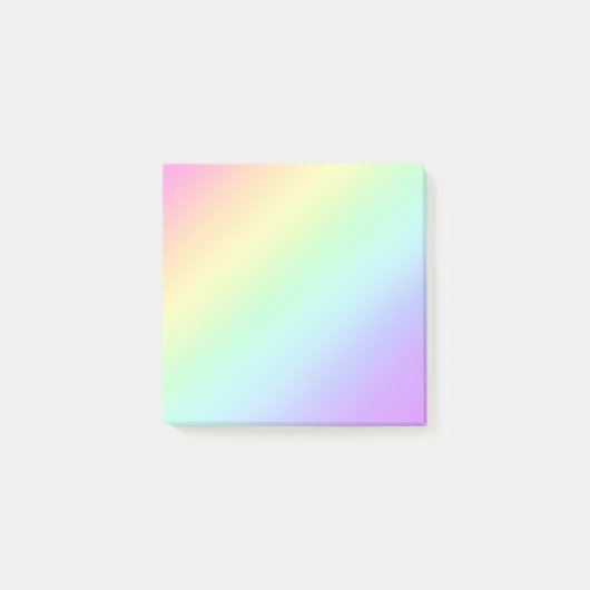 Pastel Diagonal Rainbow Gradient Post-it Klebezettel (Vorderseite)
