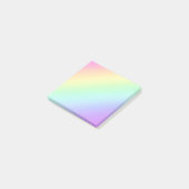 Pastel Diagonal Rainbow Gradient Post-it Klebezettel (angewinkelt)