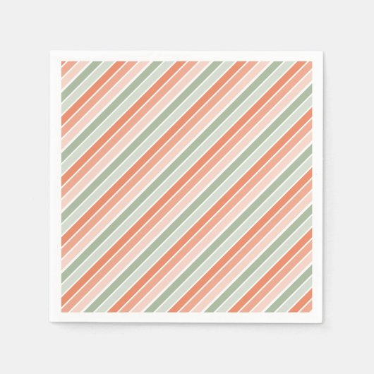 Pastel Diagonal Strip Serviette (Vorderseite)