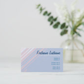 Pastel Diagonal Stripes Business Card Visitenkarte (Stehend Vorderseite)