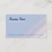 Pastel Diagonal Stripes Business Card Visitenkarte (Rückseite)