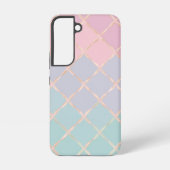Pastel Diamond Grid Handy Case Samsung Galaxy Hülle (Rückseite)