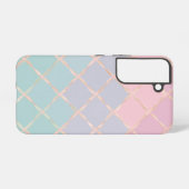 Pastel Diamond Grid Handy Case Samsung Galaxy Hülle (Rückseite (Horizontal))