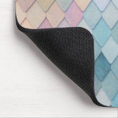 Pastel Diamond Muster Mermaid Blue Green Pink Mousepad (Ecke)